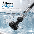 Escova Giratória Cleanix Elétrica de Limpeza com Cabo Expansível e Regulagem de Potência +BRINDES: 4 Bocas para Diferentes Limpezas