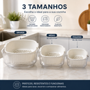 [LEVE 5 PAGUE 3] Vasilhas Multifuncional LHome com Escorredor Inteligente + Kit Utensílios