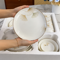 Conjunto de 15 Peças de Louça em Cerâmica Jasmim com Estampa Floral +BRINDES: 5  Mini Tigelas Extras