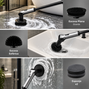 Escova Giratória Cleanix Elétrica de Limpeza com Cabo Expansível e Regulagem de Potência +BRINDES: 4 Bocas para Diferentes Limpezas