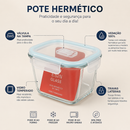 [LEVE 8 PAGUE 4] Potes Herméticos HomeLife em Vidro Temperado e Tampa de Vedação a Vácuo + 8 Copos de Vidro Fumê