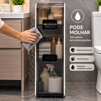 [LEVE 2 PAGUE 1] Armário Organizador de Banheiro Vertical Moderno (Charme e Organização!)