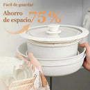 Set de Cocina Premium 15 Piezas Antiadherente Granito con Mango Desmontable