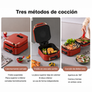 Grill Eléctrico Multifuncional con Panel Touch y Control de Temperatura + REGALO: Kit de Utensilios para Parrilla
