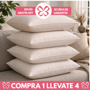 Kit con 4 Almohadas de Pluma de Ganso – Antialérgicas, Súper Suavidad y Confort [PAGÁ 1 Y LLEVÁ 4]