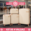 Kit de 4 Valijas Milano en ABS Reforzado con Giro 360° y Diseño Antirrayado