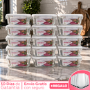 Kit con 15 Frascos Herméticos de Vidrio + 10 Vasos de Vidrio Aruba [¡ÚLTIMAS UNIDADES EN STOCK!]