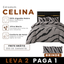 [LEVE 2 PAGUE 1] Edredom Celina em Algodão e Percal (Maciez e Elegância) +2 BRINDES: Capas para Travesseiro