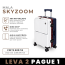 [LEVE 2 PAGUE 1] Mala de Viagem SkyZoom em ABS com Rodinhas 360° Alça Ajustável e Fechamento com Senha
