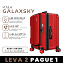 [LEVE 2 PAGUE 1] Mala de Viagem GalaxSky em ABS com Rodinhas 360° Alça Ajustável e Fechamento com Senha