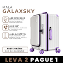 [LEVE 2 PAGUE 1] Mala de Viagem GalaxSky em ABS com Rodinhas 360° Alça Ajustável e Fechamento com Senha