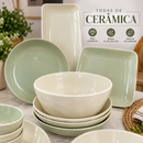 Conjunto de 15 Peças de Louça em Cerâmica Venezia (Elegância Completa par sua Casa!) +BRINDES: 5  Mini Tigelas Extras