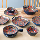 Juego de Comedor Completo de 14 Piezas en Cerámica con Estampa Elegante y Diseño Atemporal