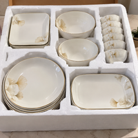 Conjunto de 15 Peças de Louça em Cerâmica Jasmim com Estampa Floral +BRINDES: 5  Mini Tigelas Extras